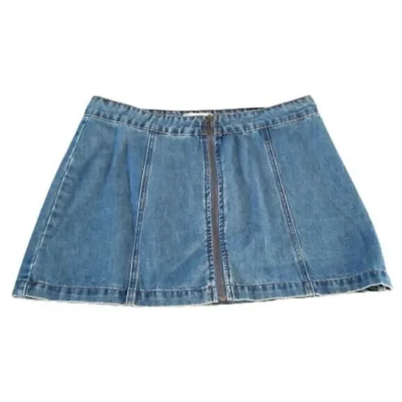 Altar'd State Bohemian Chic Denim Mini Skirt - Picture 8 of 11